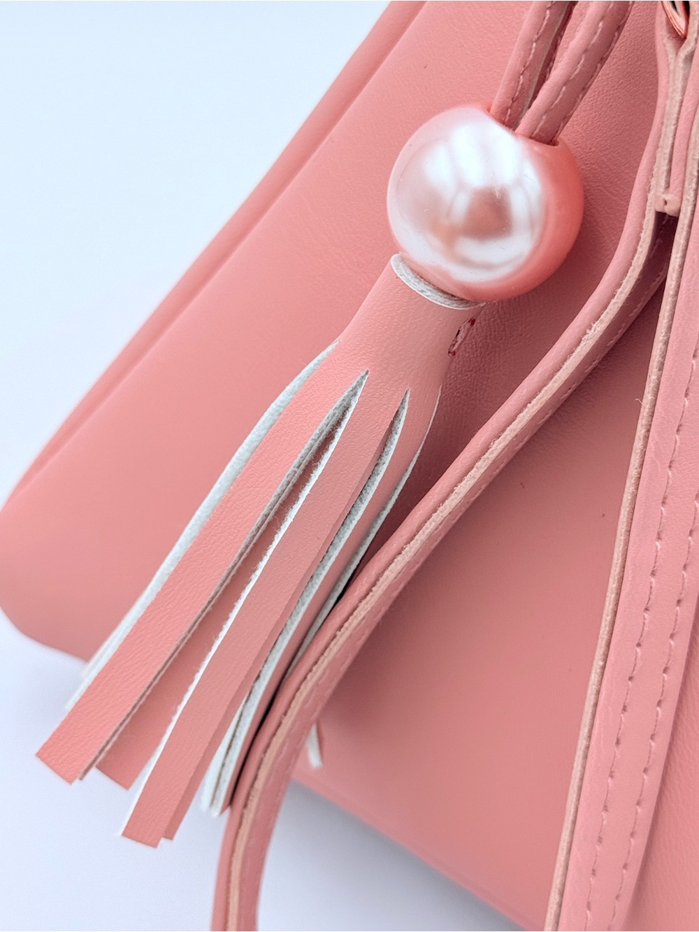 LYS Beauty Pink Pyramid Wristlet with Tassel NEW - Picture 9 of 10